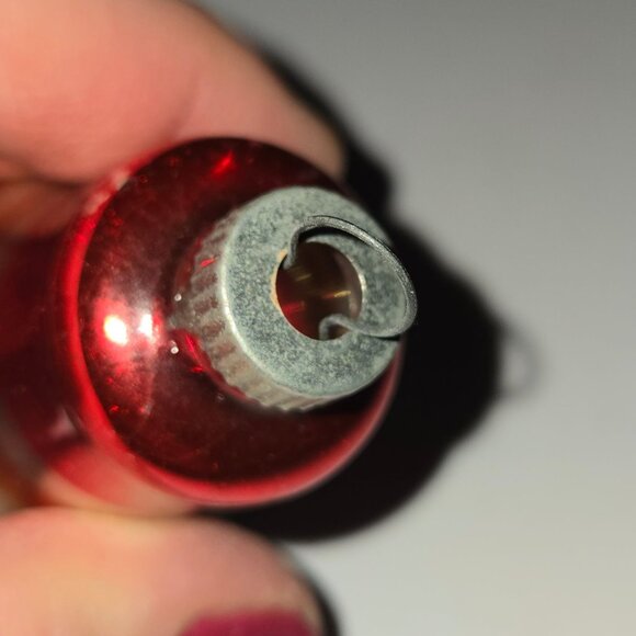 Shiny Brite mercury glass multicolored Striped Bell Ornament 1960s, 3.5" - Picture 2 of 5